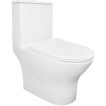 Terni  AZ-8618T унитаз-моноблок безободковый с сиденьем дюропласт микролифт #WF_CITY_VIN# картинка