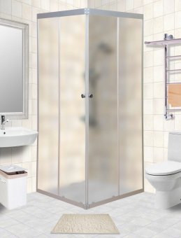 Душевой уголок 90-2 стенки стекло матовое на роликах #WF_CITY_VIN# картинка