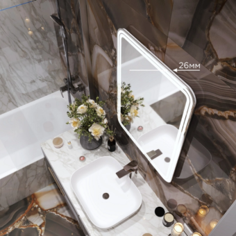 Зеркало MIXLINE "Адриана" 600*800  сенс. выкл., светод.подсветка #WF_CITY_VIN# картинка