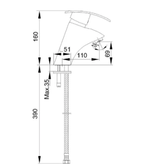 Смеситель д/умыв. MIX CUBIC 108131 #WF_CITY_VIN# картинка
