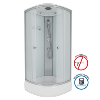 Душевая кабина Niagara Eco E90/26/MT (90*90*215) ср.п.(26см), стекло матовое( 4 места) #WF_CITY_VIN# картинка