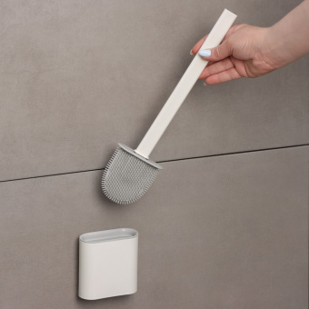 Ерш д/унитаза силиконовый "Лилу", белый 5469869 #WF_CITY_VIN# картинка