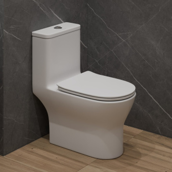 Монолит SM9618T, безободковый ТОРНАДО, тонкое сиденье ДП (с гофрой и подводкой) #WF_CITY_VIN# картинка