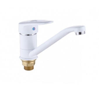 Смеситель д/кухни с гайкой D4937-8 (L139) Белый #WF_CITY_VIN# картинка