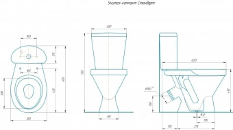 СТАНДАРТ унитаз-компакт (Киров) АКЦИЯ!!! ХИТ ПРОДАЖ!!! #WF_CITY_VIN# картинка