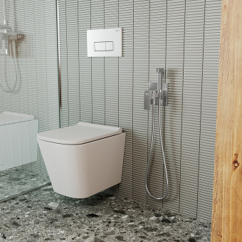 Инсталляция D&K DI8050127 + кнопка D&K Rhein DB1499002 мат хром #WF_CITY_VIN# картинка