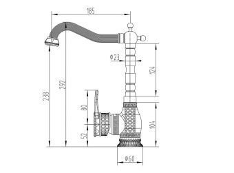 Смеситель д/кухни A 414K-BR #WF_CITY_VIN# картинка