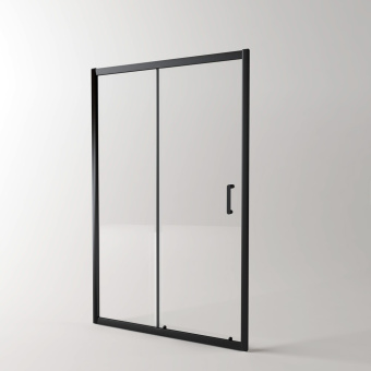 Душевое ограждение EvaGold EG1B 100*190 в проем (черный матовый, прозрачное) #WF_CITY_VIN# картинка