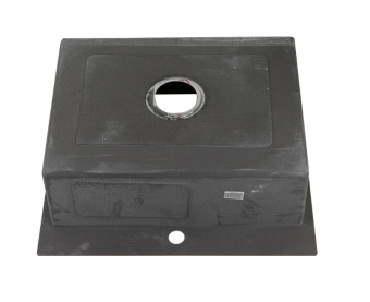 Мойка GFFrank 50*50 ГРАФИТ гл ч 20см, большой сифон с переливом 50502G #WF_CITY_VIN# картинка