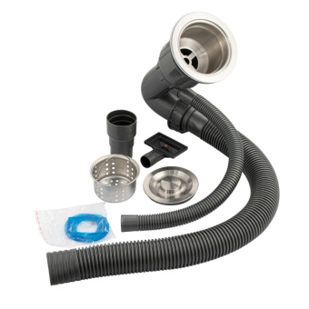 Мойка GFFrank врезная 60*50 ГРАФИТ гл ч 20см, большой сифон с переливом 60502G #WF_CITY_VIN# картинка