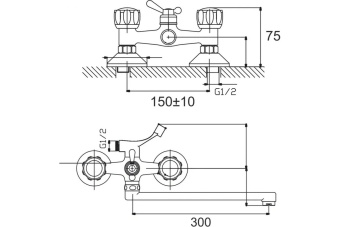 Смеситель д/умывальника TOK-RUM-1011 TOKITO #WF_CITY_VIN# картинка