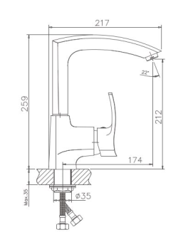 Смеситель VGЕ207-1 серебристый #WF_CITY_VIN# картинка