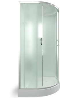 ERLIT ER3510P-C3-RUS душевая кабина 100*100*215 н.п./белые стенки/матовое стекло #WF_CITY_VIN# картинка