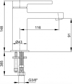 Смеситель д/раковины Mina 108920 #WF_CITY_VIN# картинка